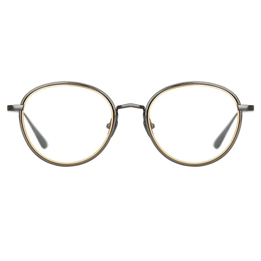 Opticals Linda Farrow | Moss Oval Optical Frame In Nickel