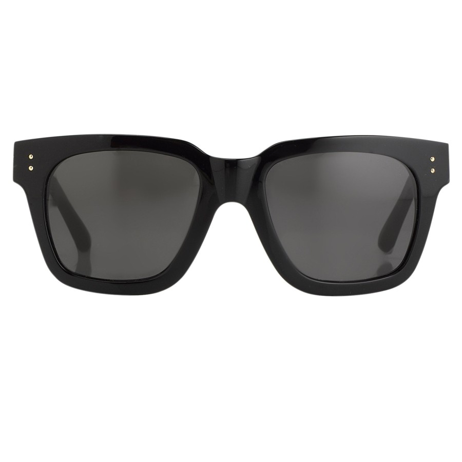 Sunglasses Linda Farrow | The Max | D-Frame Sunglasses In Black Frame (C4)