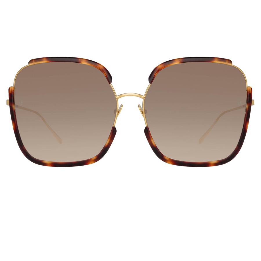 Sunglasses Linda Farrow | Natalia Oversized Sunglasses In Tortoiseshell