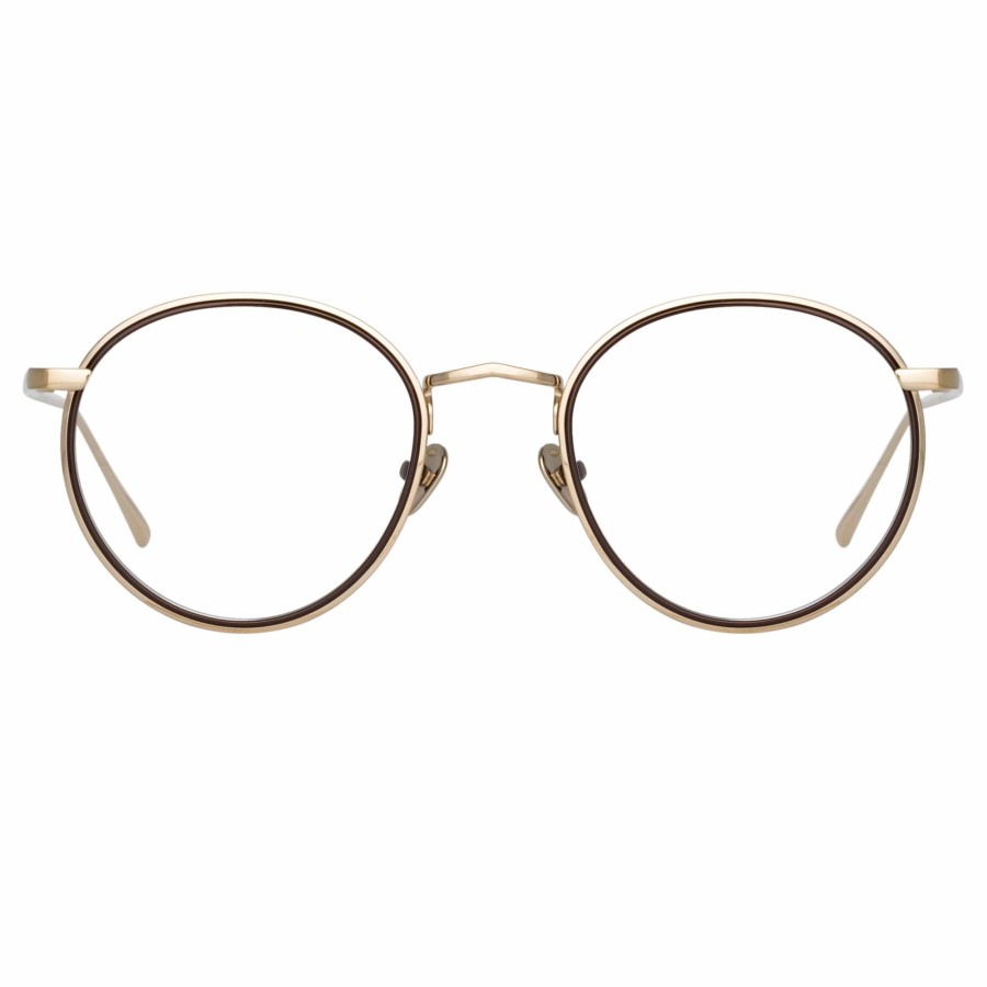 Opticals Linda Farrow | Comer Optical Oval Frame In Light Gold