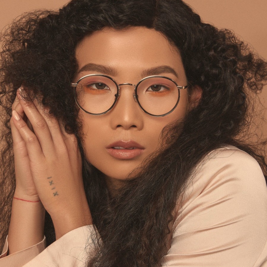 Opticals Linda Farrow | Comer Optical Oval Frame In Light Gold