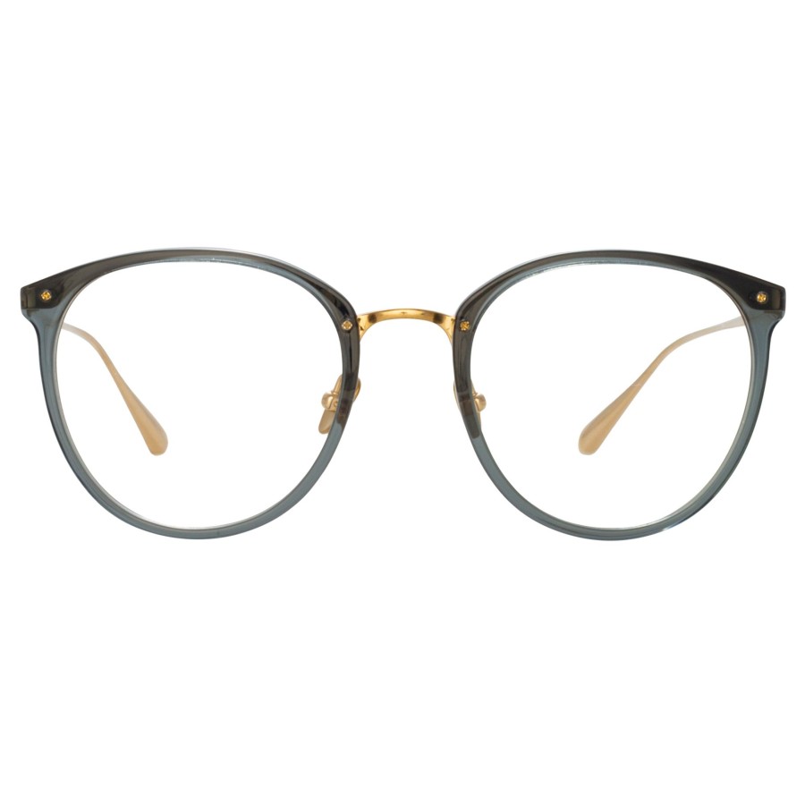 Opticals Linda Farrow | Men'S Calthorpe Oval Optical Frame In Navy