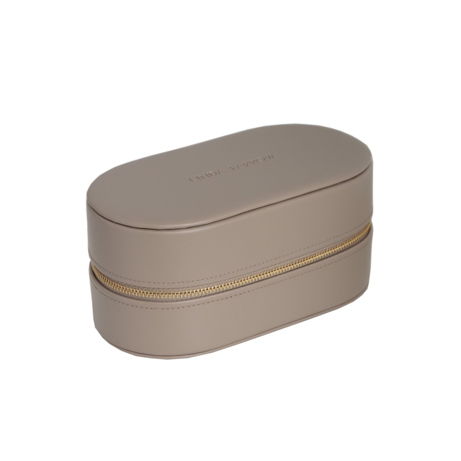 Accessories Linda Farrow | Linda Farrow Oval Travel Case In Taupe