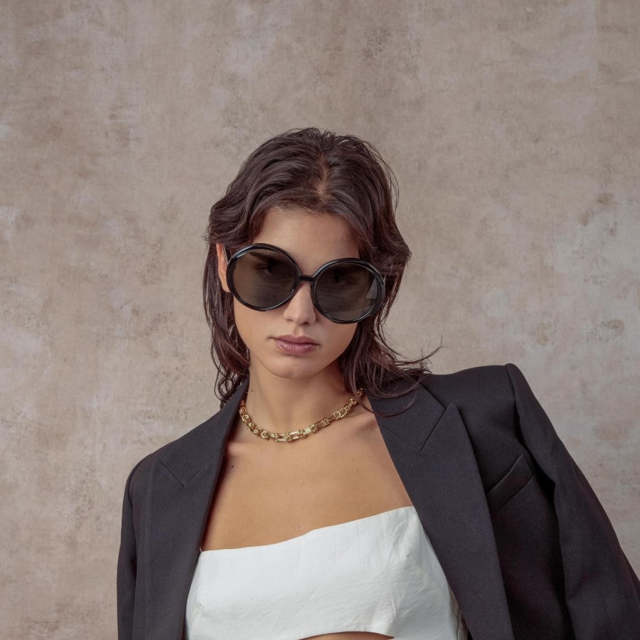 Sunglasses Linda Farrow | Otavia Oversized Sunglasses In Black