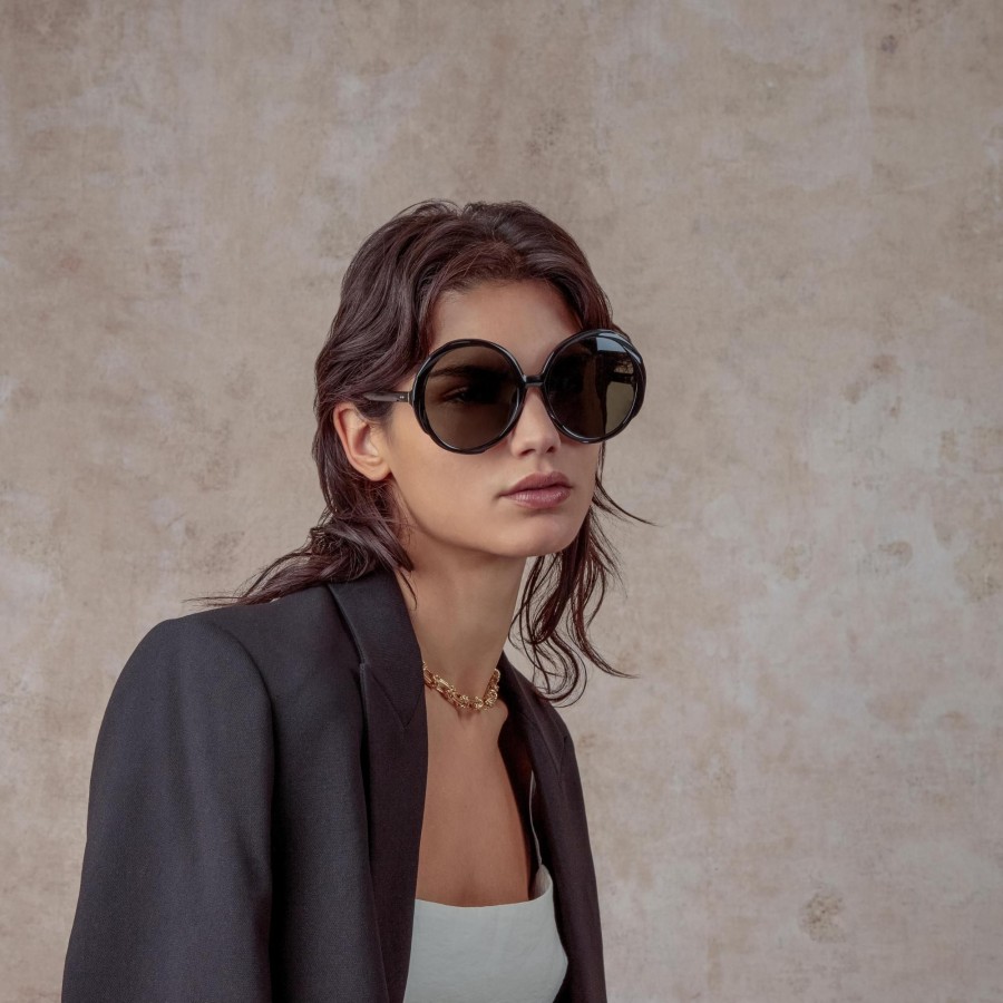 Sunglasses Linda Farrow | Otavia Oversized Sunglasses In Black