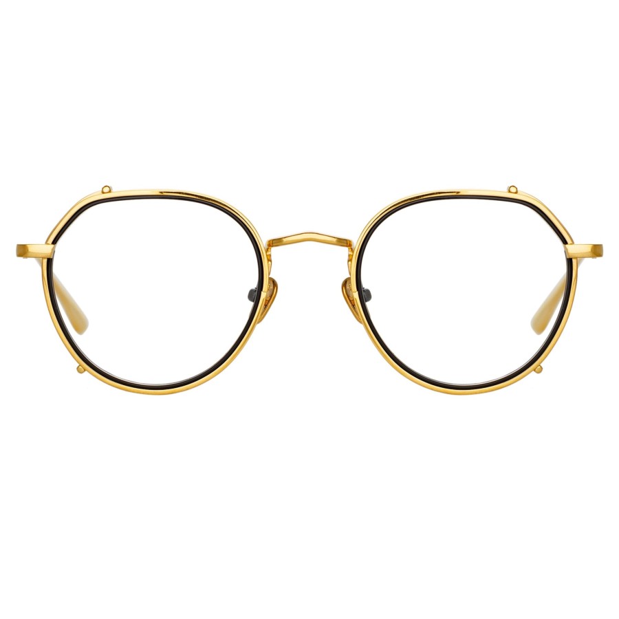 Opticals Linda Farrow | Falcon Angular Optical Frame In Yellow Gold