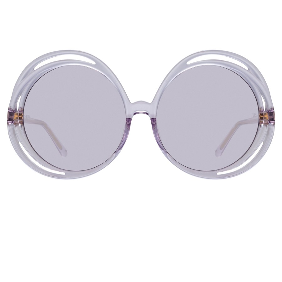 Sunglasses Linda Farrow | Ellen Round Sunglasses In Lilac