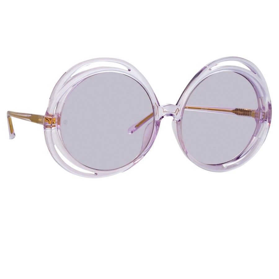 Sunglasses Linda Farrow | Ellen Round Sunglasses In Lilac