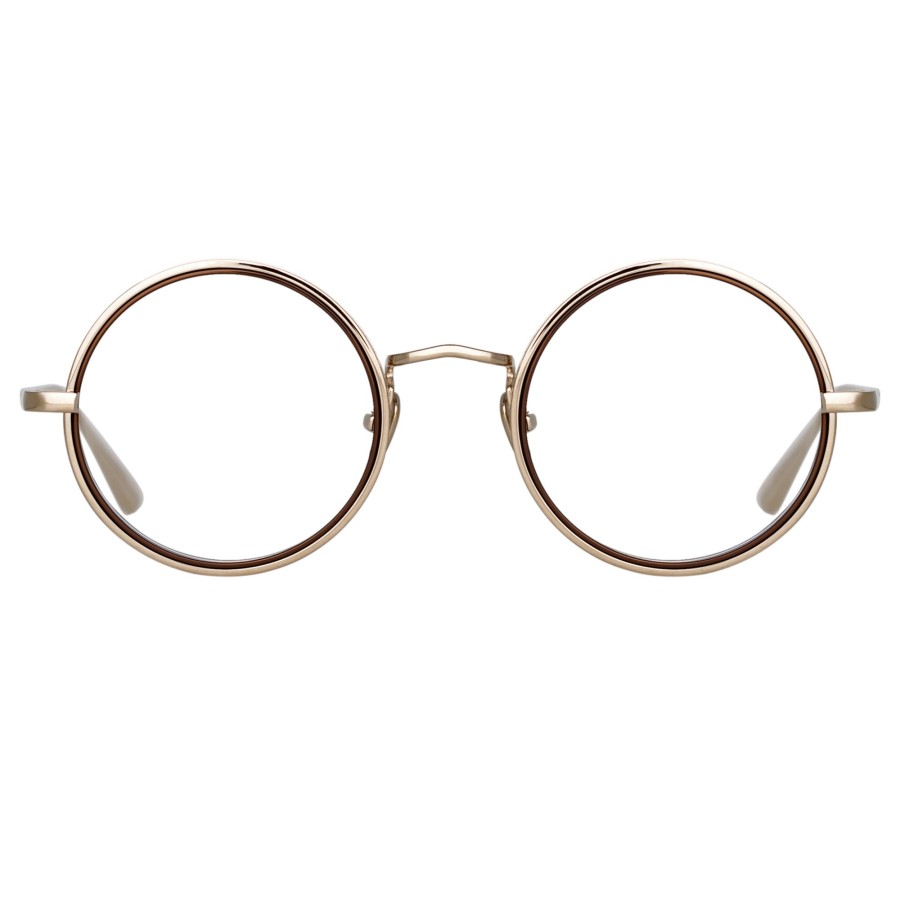 Opticals Linda Farrow | Cortina Oval Optical Frame In Light Gold