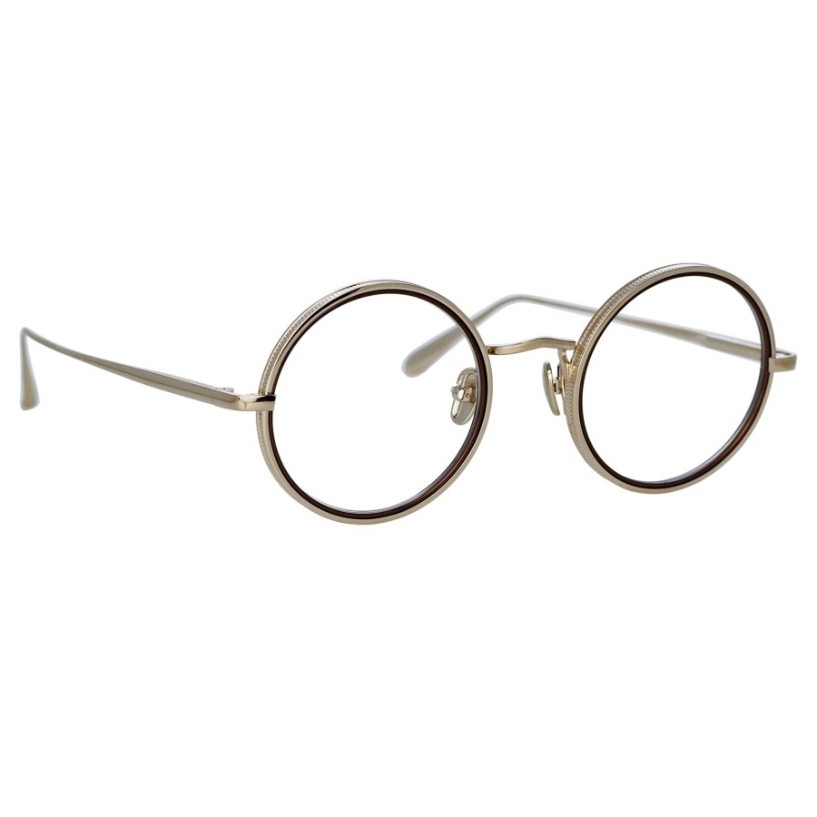 Opticals Linda Farrow | Cortina Oval Optical Frame In Light Gold