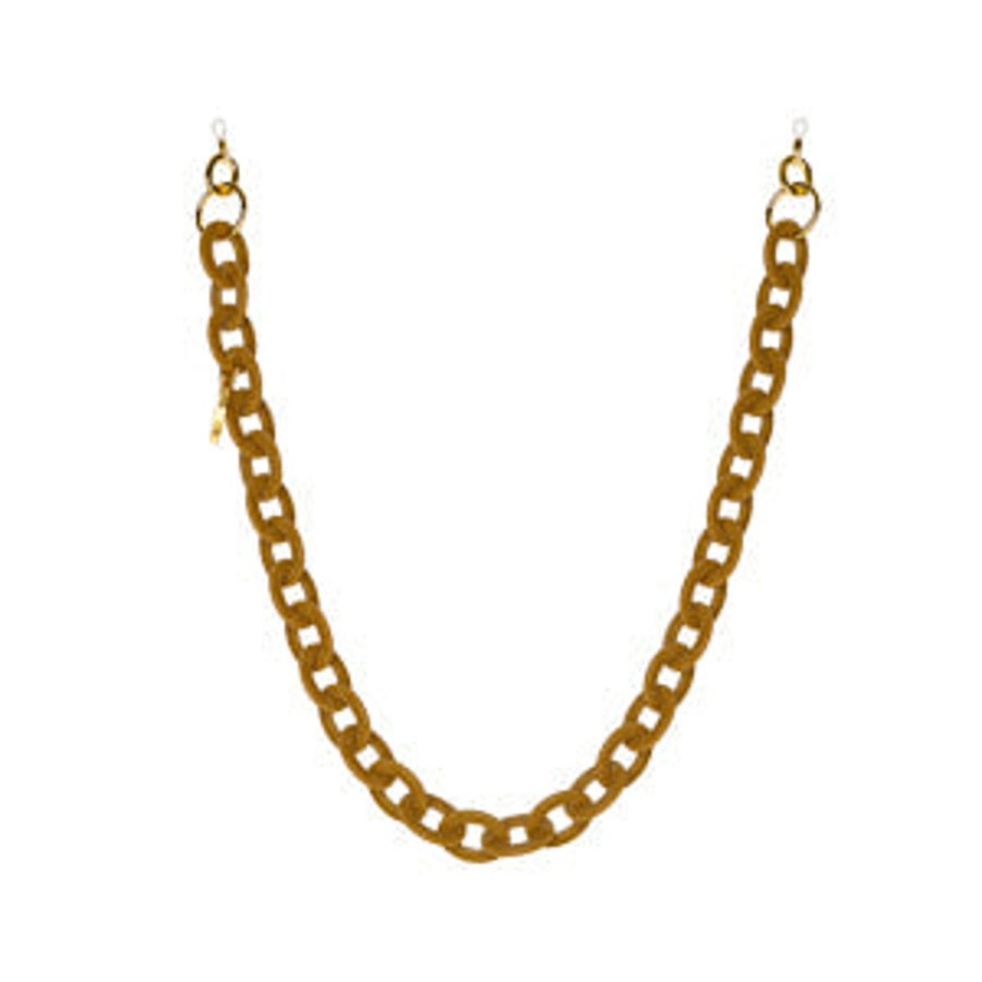 Accessories Linda Farrow | Taupe Oval Acetate Chain