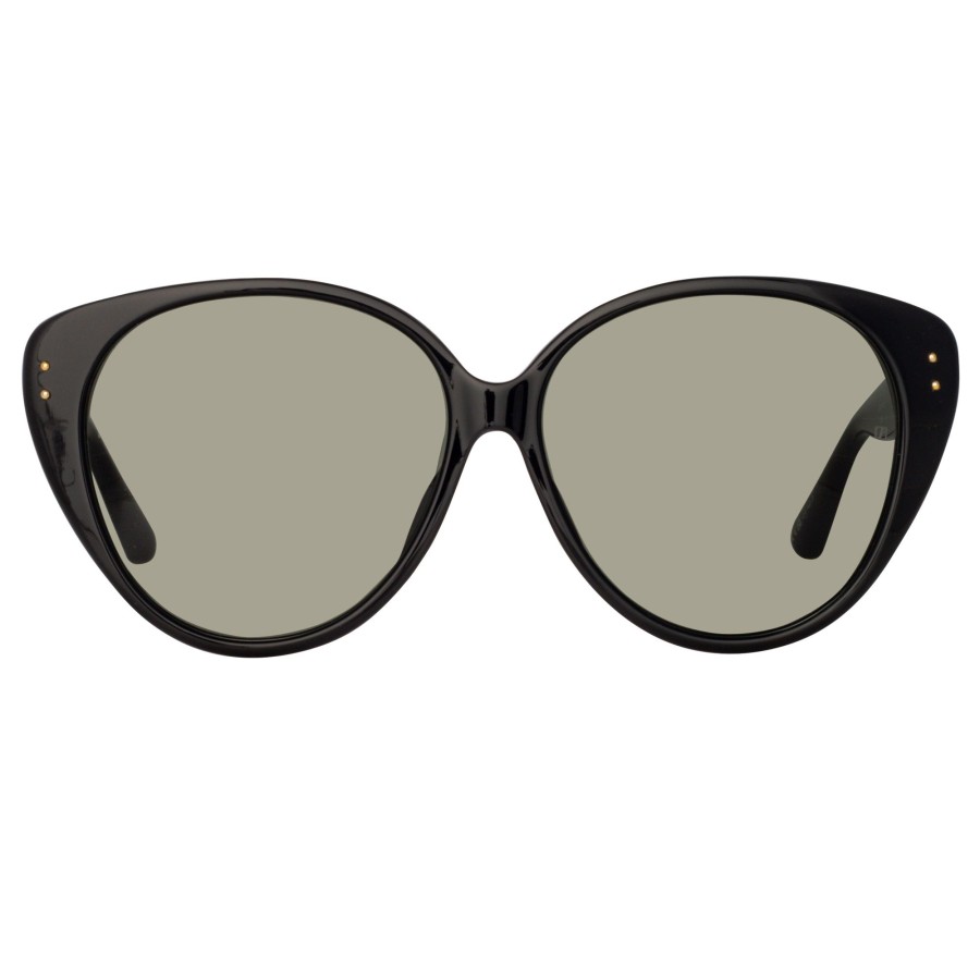 Sunglasses Linda Farrow | Katia Cat Eye Sunglasses In Black