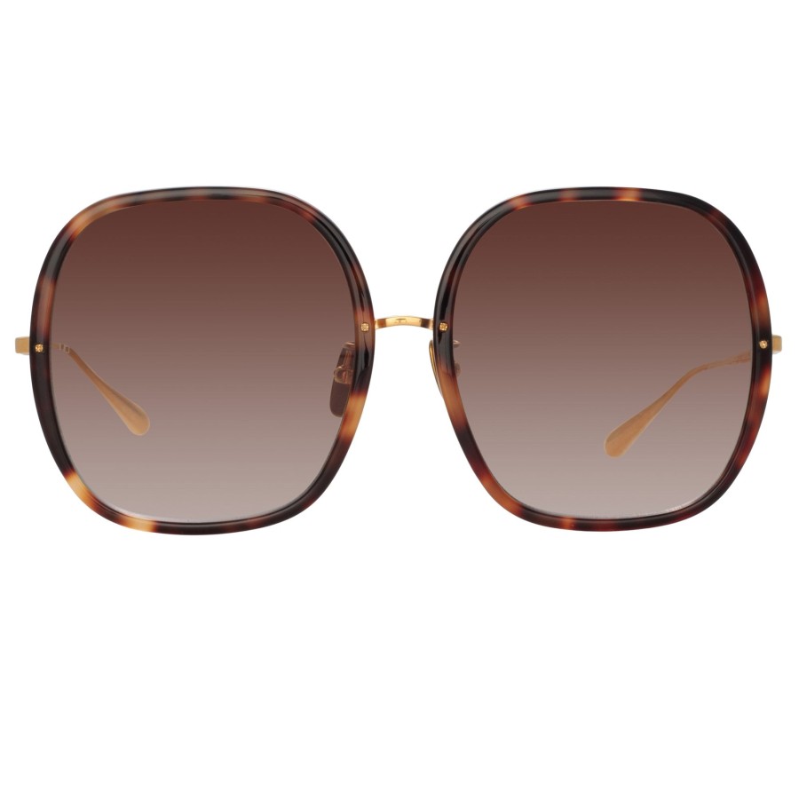 Sunglasses Linda Farrow | Celia Oversized Sunglasses In Tortoiseshell