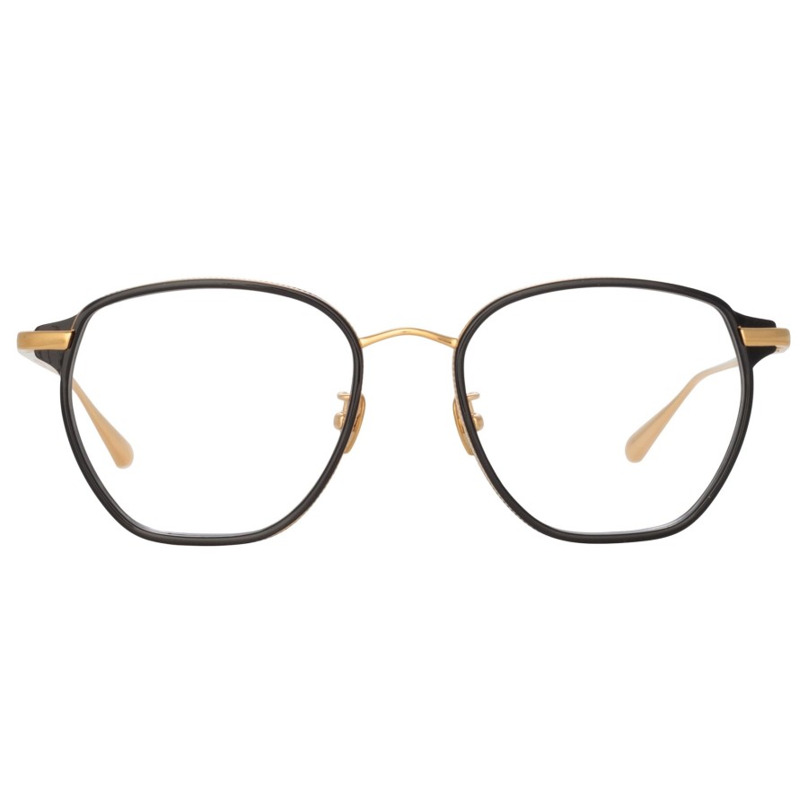 Opticals Linda Farrow | Men'S Danilo Angular Optical Frame In Yellow Gold