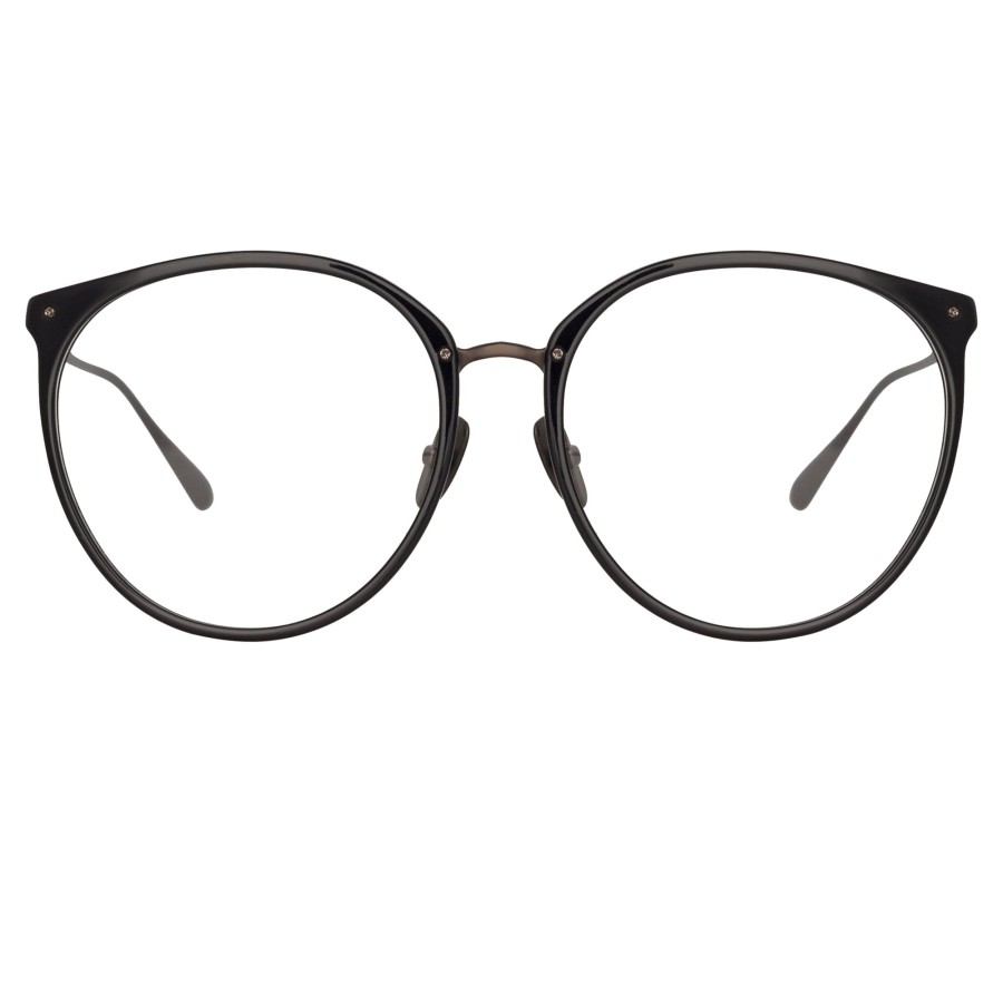 Opticals Linda Farrow | Kings Oval Optical Frame In Matt Black