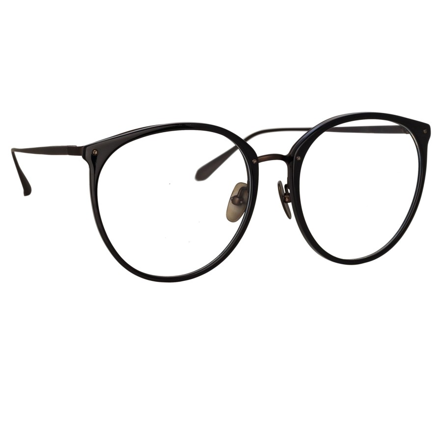 Opticals Linda Farrow | Kings Oval Optical Frame In Matt Black