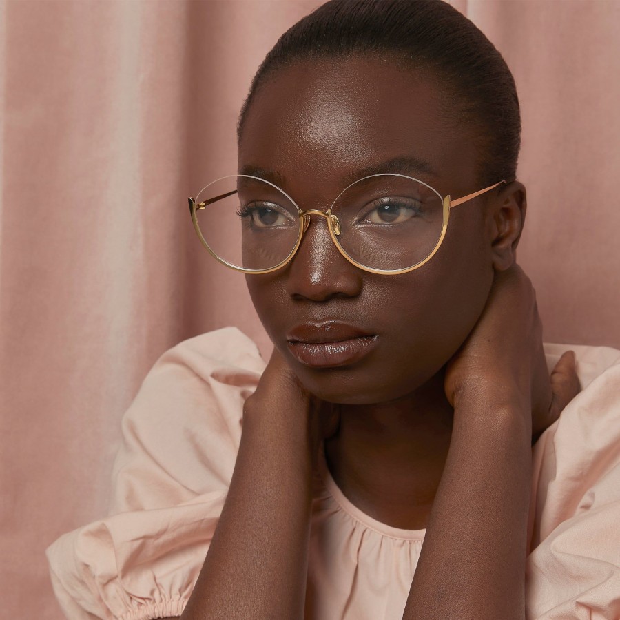 Opticals Linda Farrow | Rae Cat Eye Optical Frame In Rose Gold