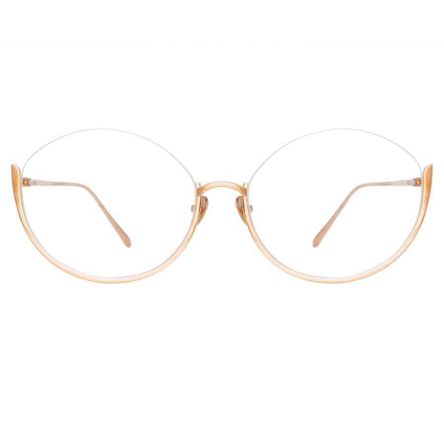 Opticals Linda Farrow | Rae Cat Eye Optical Frame In Rose Gold