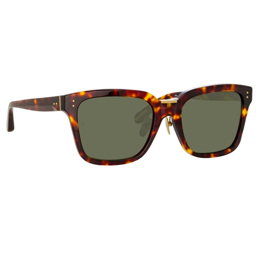 Sunglasses Linda Farrow | Desiree D-Frame Sunglasses In Tortoiseshell