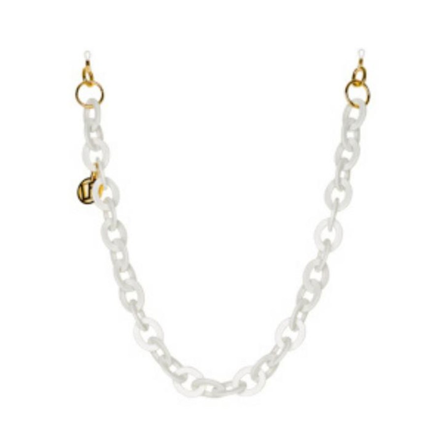 Accessories Linda Farrow | White Oval Acetate Chain