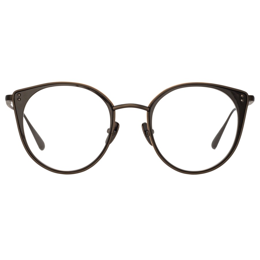 Opticals Linda Farrow | Neusa Oval Optical Frame In Nickel