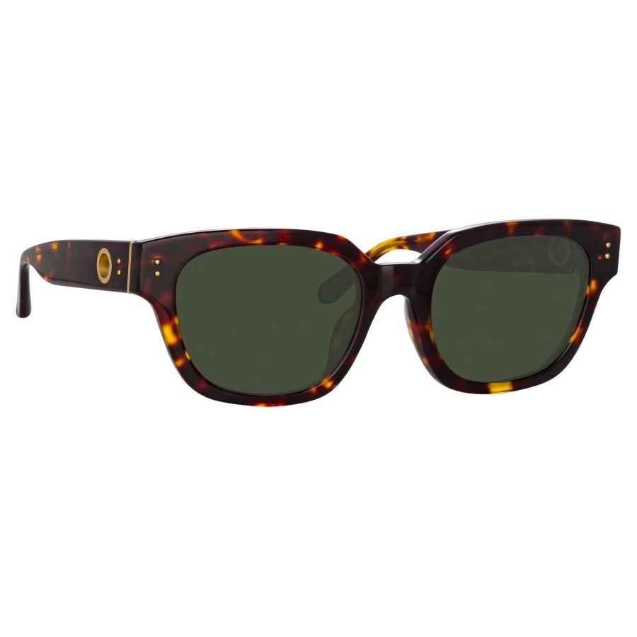 Sunglasses Linda Farrow | Deni D-Frame Sunglasses In Tortoiseshell