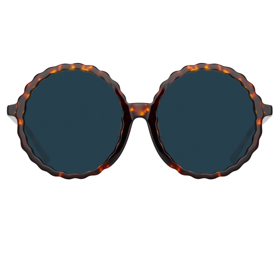 Sunglasses Linda Farrow | Nova Round Sunglasses In Tortoiseshell