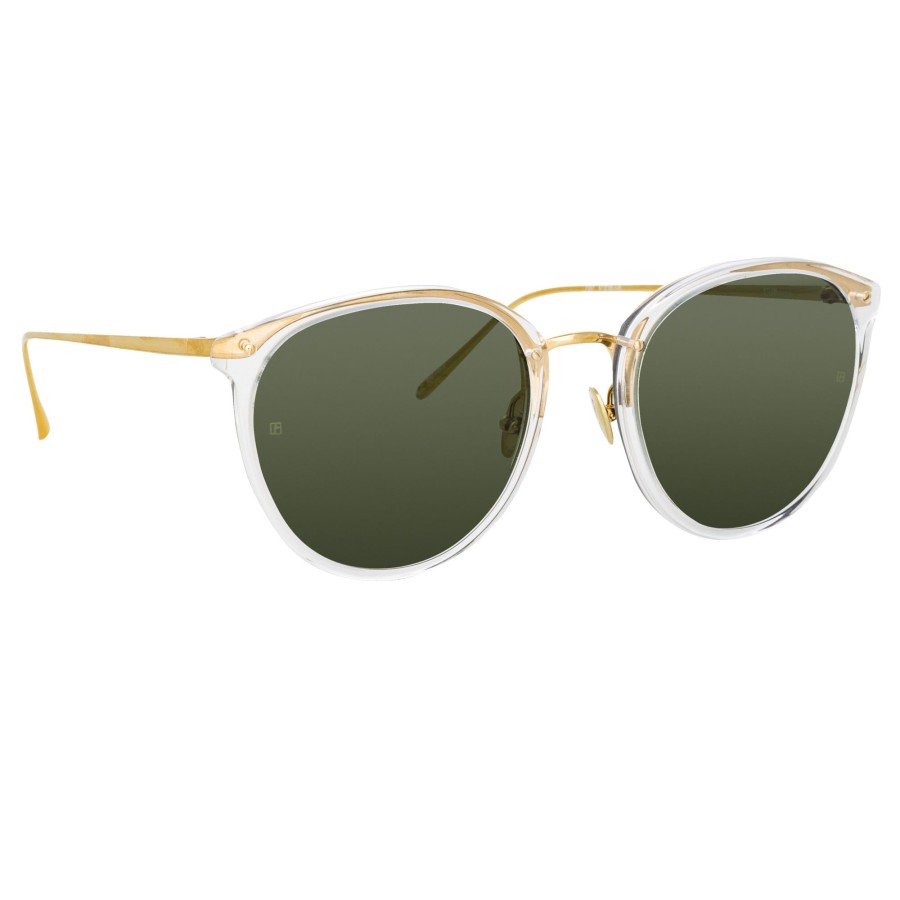 Sunglasses Linda Farrow | Calthorpe Oval Sunglasses In Clear