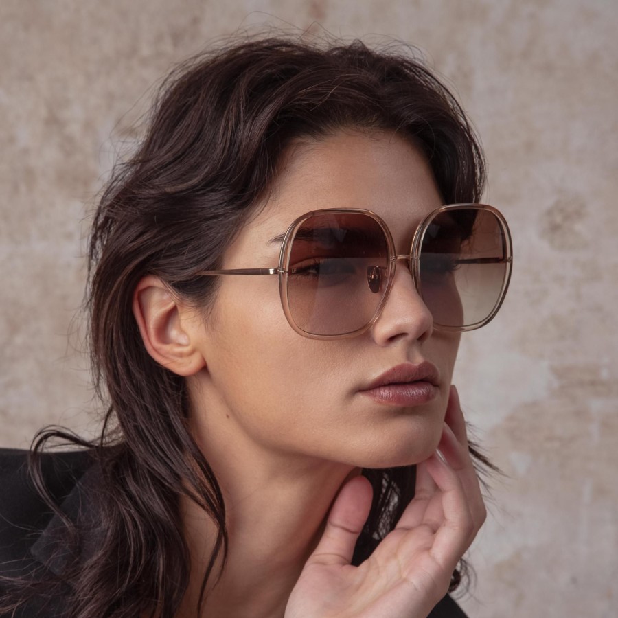 Sunglasses Linda Farrow | Celia Oversized Sunglasses In Ash