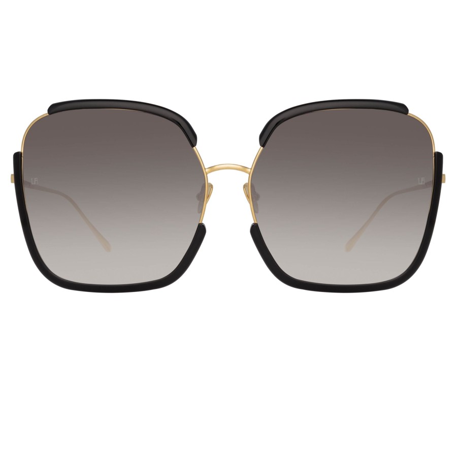 Sunglasses Linda Farrow | Natalia Oversized Sunglasses In Black