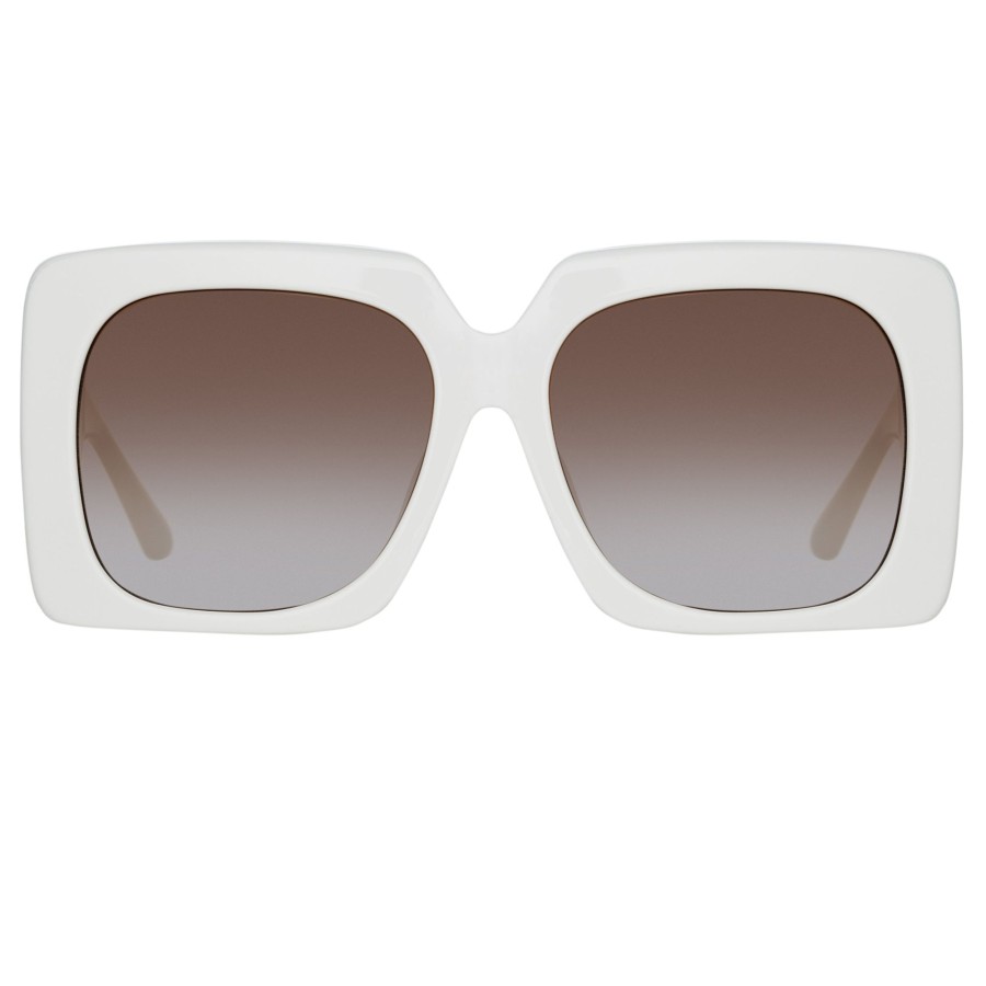 Sunglasses Linda Farrow | Sierra Oversized Sunglasses In White