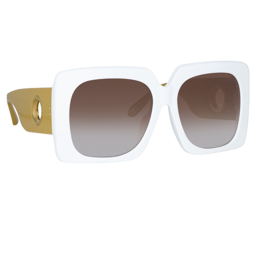 Sunglasses Linda Farrow | Sierra Oversized Sunglasses In White