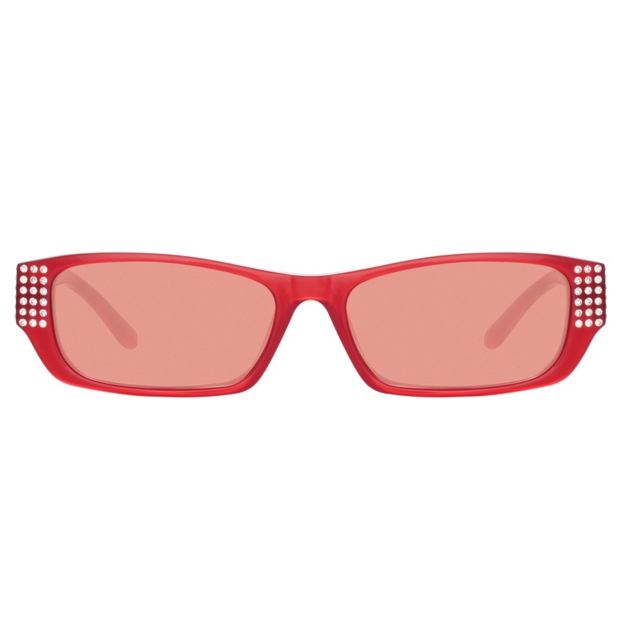 Sunglasses Linda Farrow | Magda Butrym Rectangular Sunglasses In Red