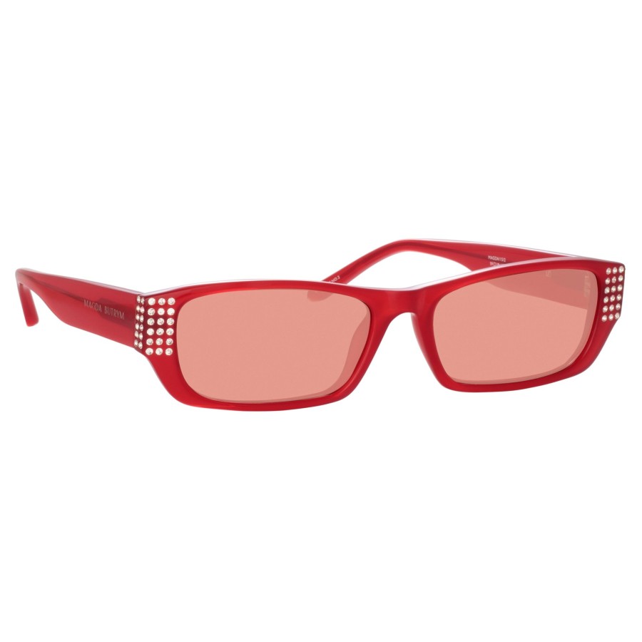 Sunglasses Linda Farrow | Magda Butrym Rectangular Sunglasses In Red