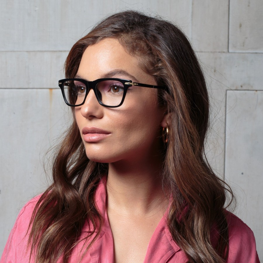 Opticals Linda Farrow | Mae Cat Eye Optical Frame In Black