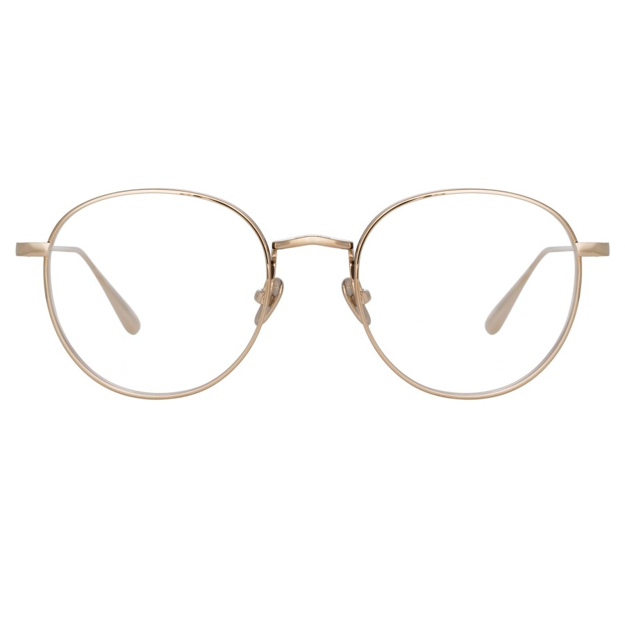 Opticals Linda Farrow | Luna Oval Optical Frame In Light Gold