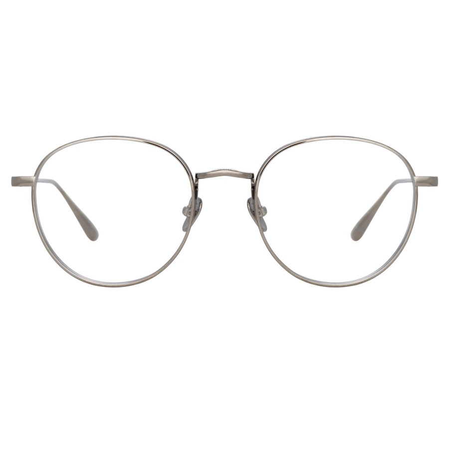 Opticals Linda Farrow | Luna Oval Optical Frame In White Gold