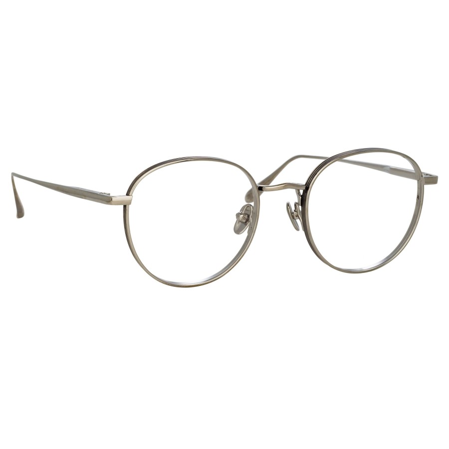 Opticals Linda Farrow | Luna Oval Optical Frame In White Gold