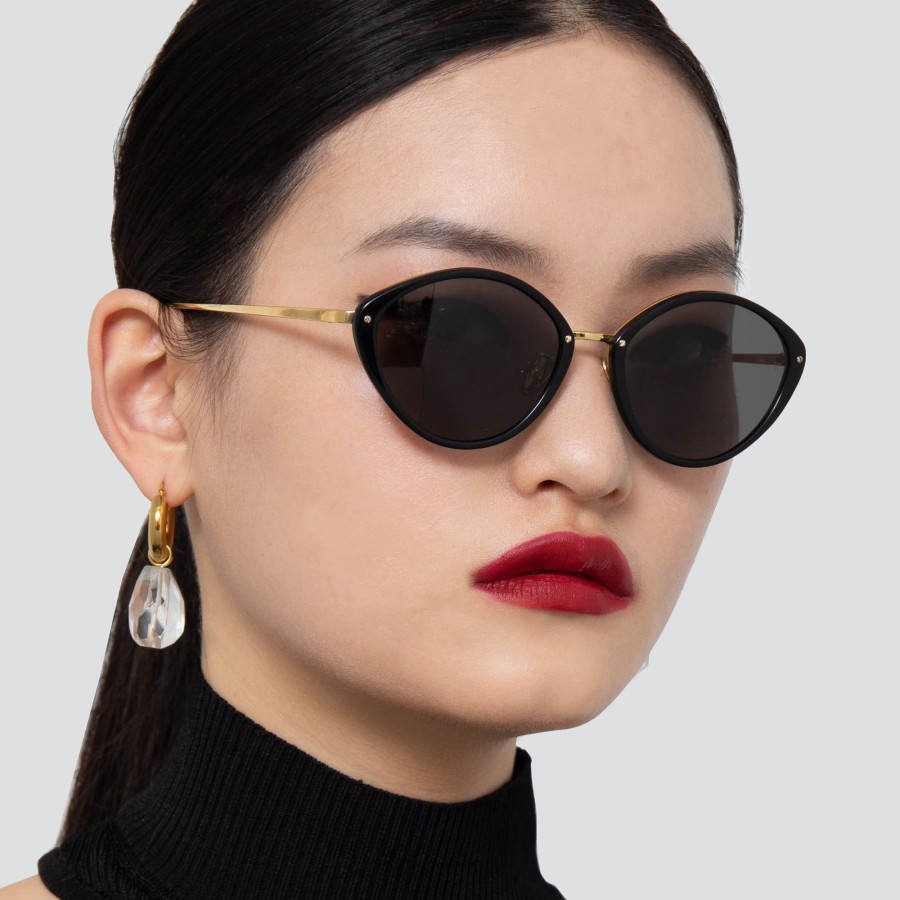 Sunglasses Linda Farrow | Lucy Cat Eye Sunglasses In Black