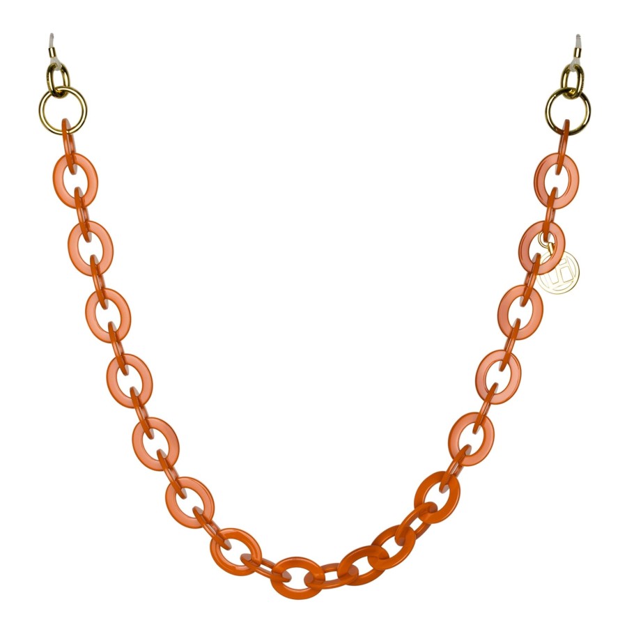 Accessories Linda Farrow | Orange Oval Link Acetate Chain