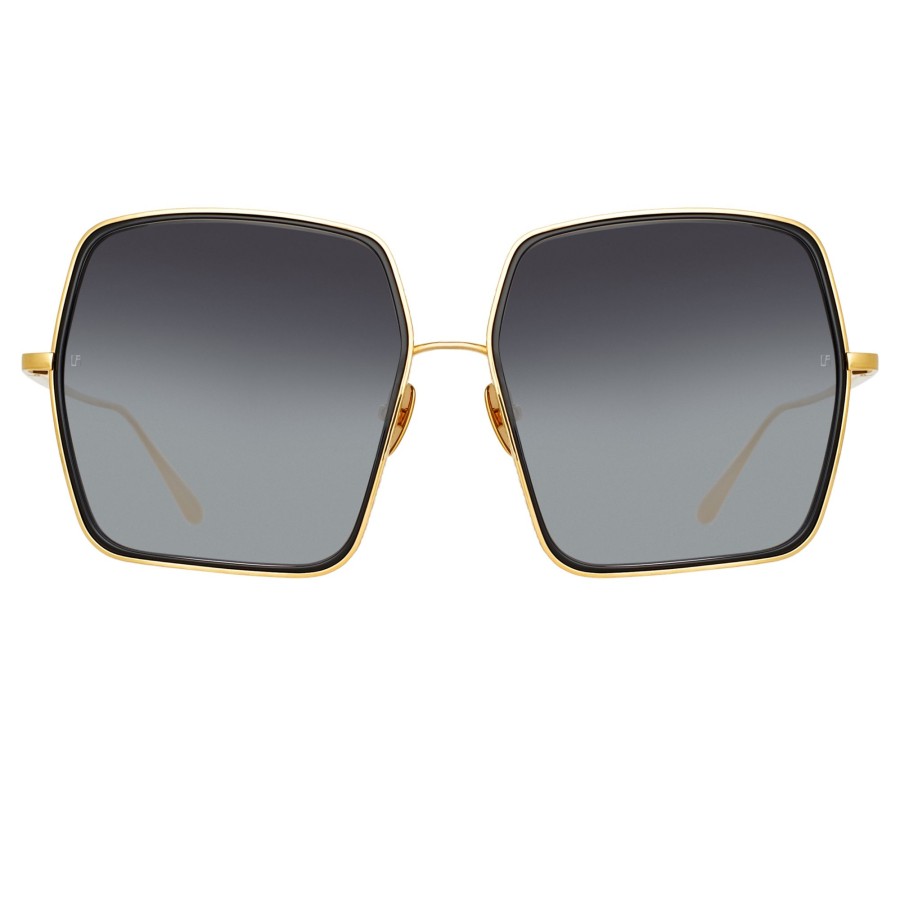 Sunglasses Linda Farrow | Camaro Oversized Sunglasses In Yellow Gold