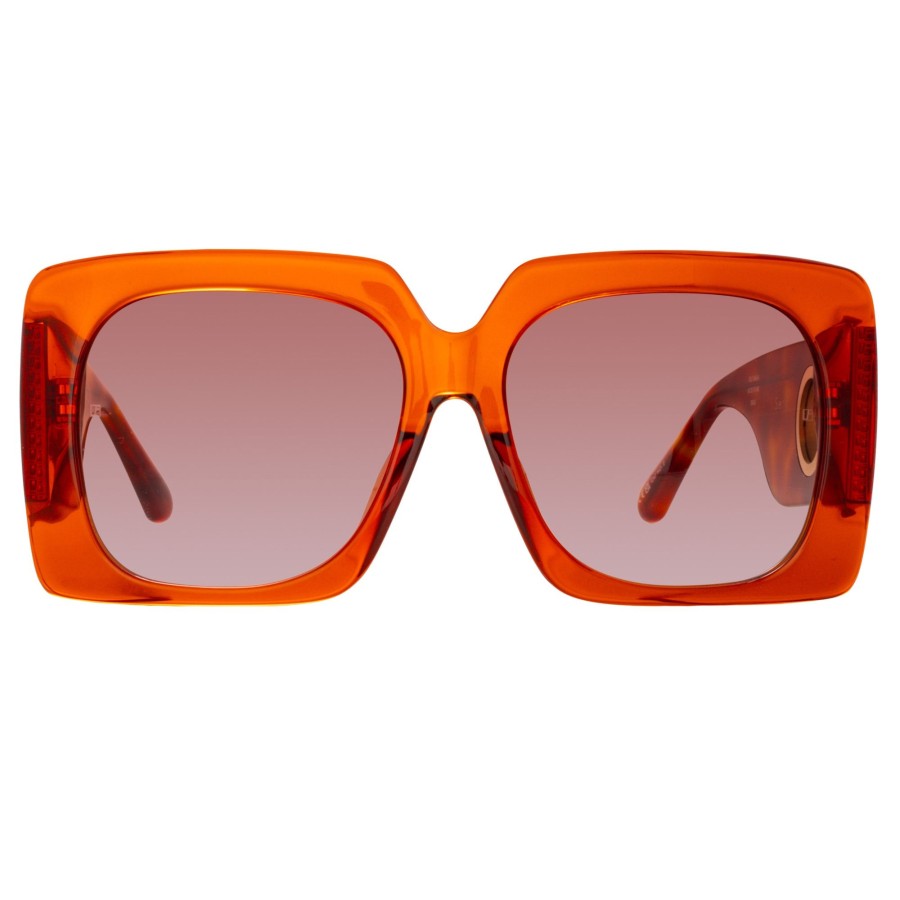 Sunglasses Linda Farrow | Sierra Oversized Sunglasses In Amber