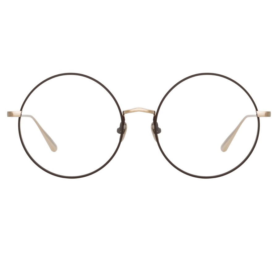 Opticals Linda Farrow | Bea Round Optical Frame In Light Gold