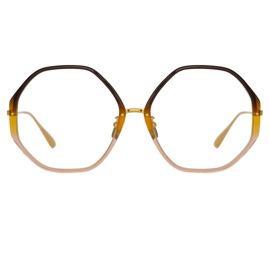 Opticals Linda Farrow | Alona Hexagon Optical Frame In Brown Gradient