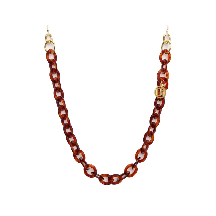 Accessories Linda Farrow | Saffron Tortoiseshell Oval Chain