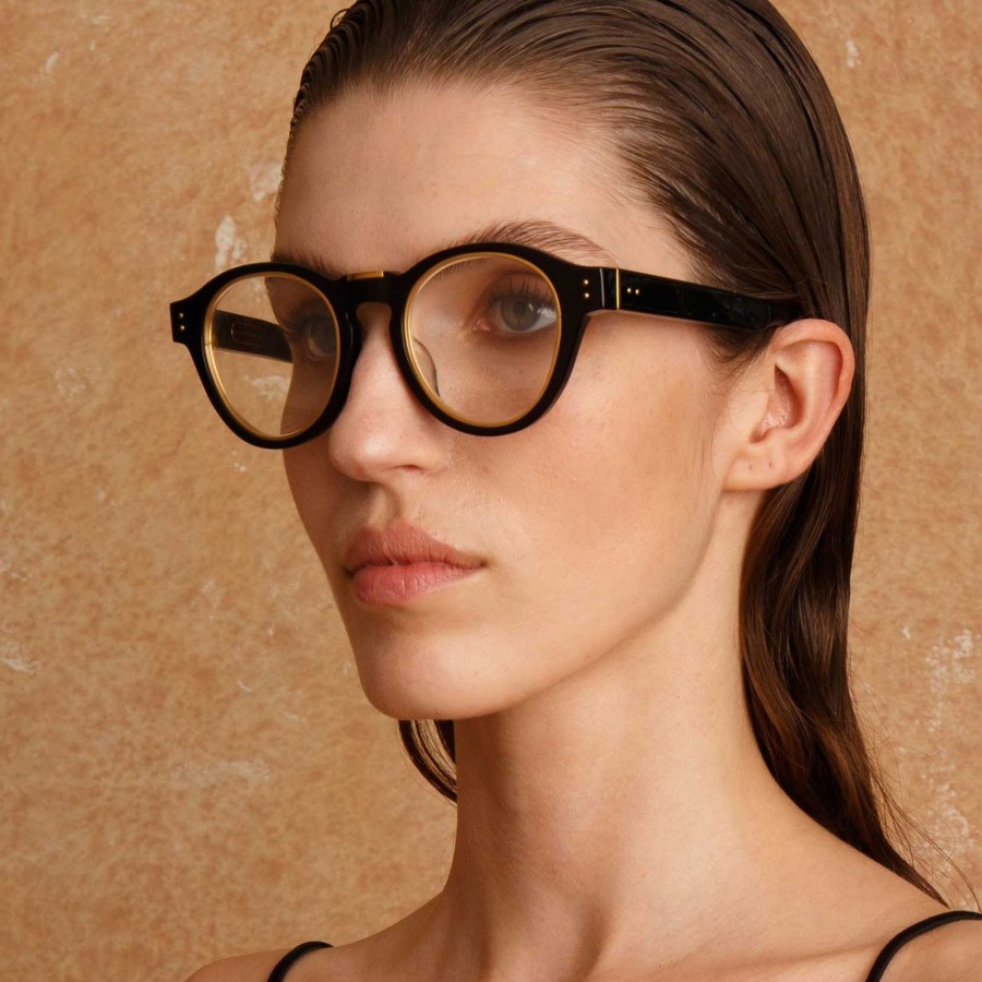 Opticals Linda Farrow | Morris Oval Optical Frame In Black