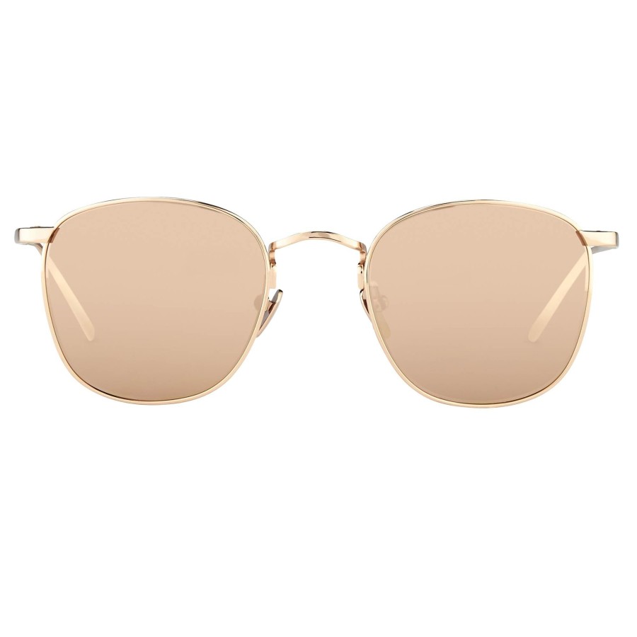 Sunglasses Linda Farrow | The Simon | Square Sunglasses In Rose Gold Frame (C3)