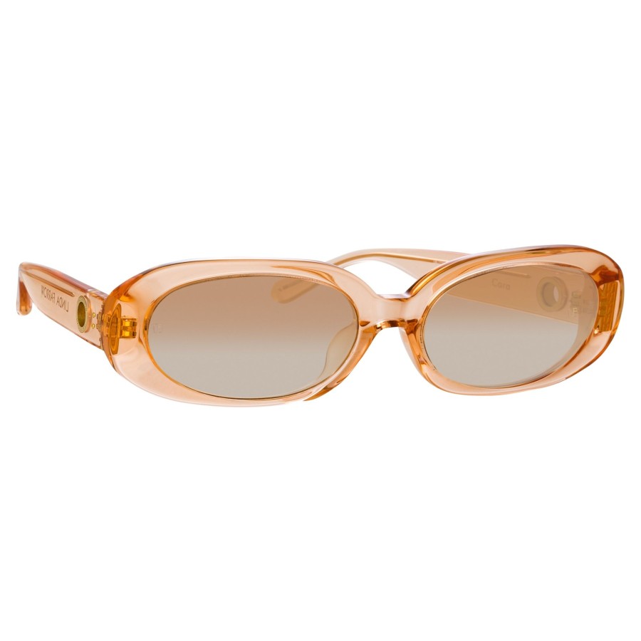 Sunglasses Linda Farrow | Cara Oval Sunglasses In Peach