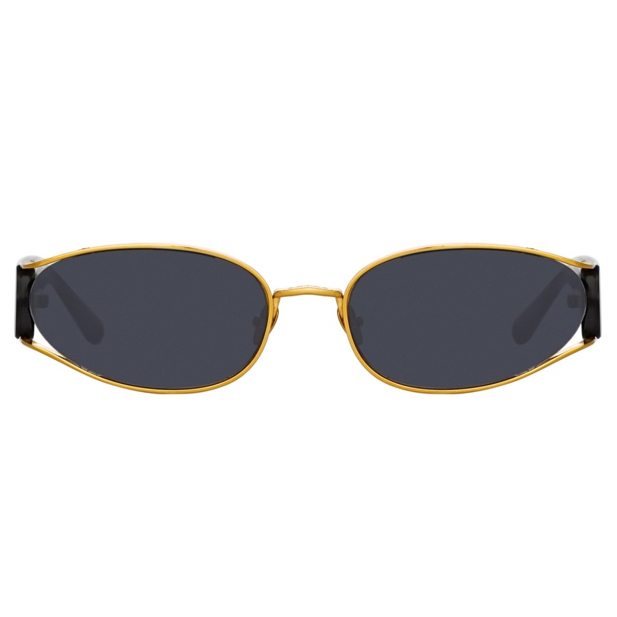 Sunglasses Linda Farrow | Shelby Cat Eye Sunglasses In Black (Men'S)