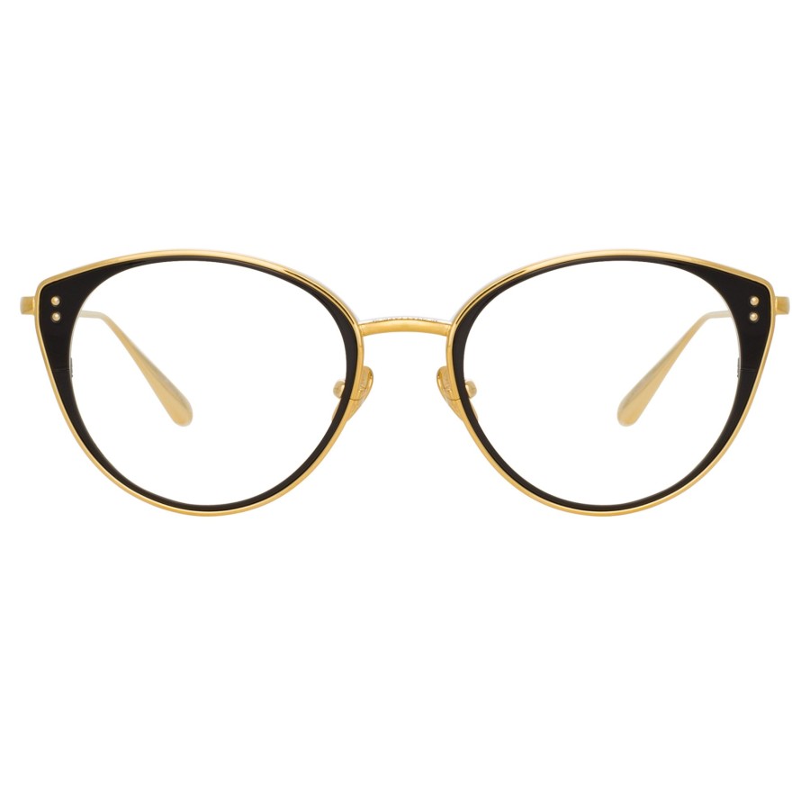 Opticals Linda Farrow | Alba Cat Eye Optical Frame In Yellow Gold